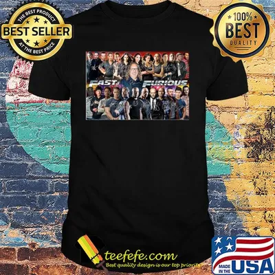 Fast and furious signatures poster shirt