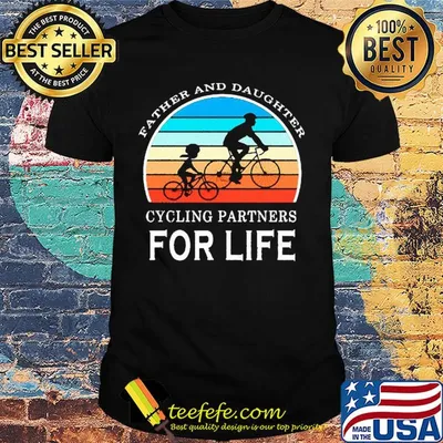 Father and daughter cycling partners for life vintage 2020 shirt