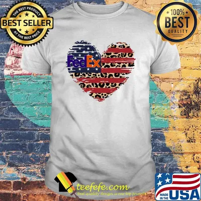 FedEx heart American flag veteran Independence Day shirt