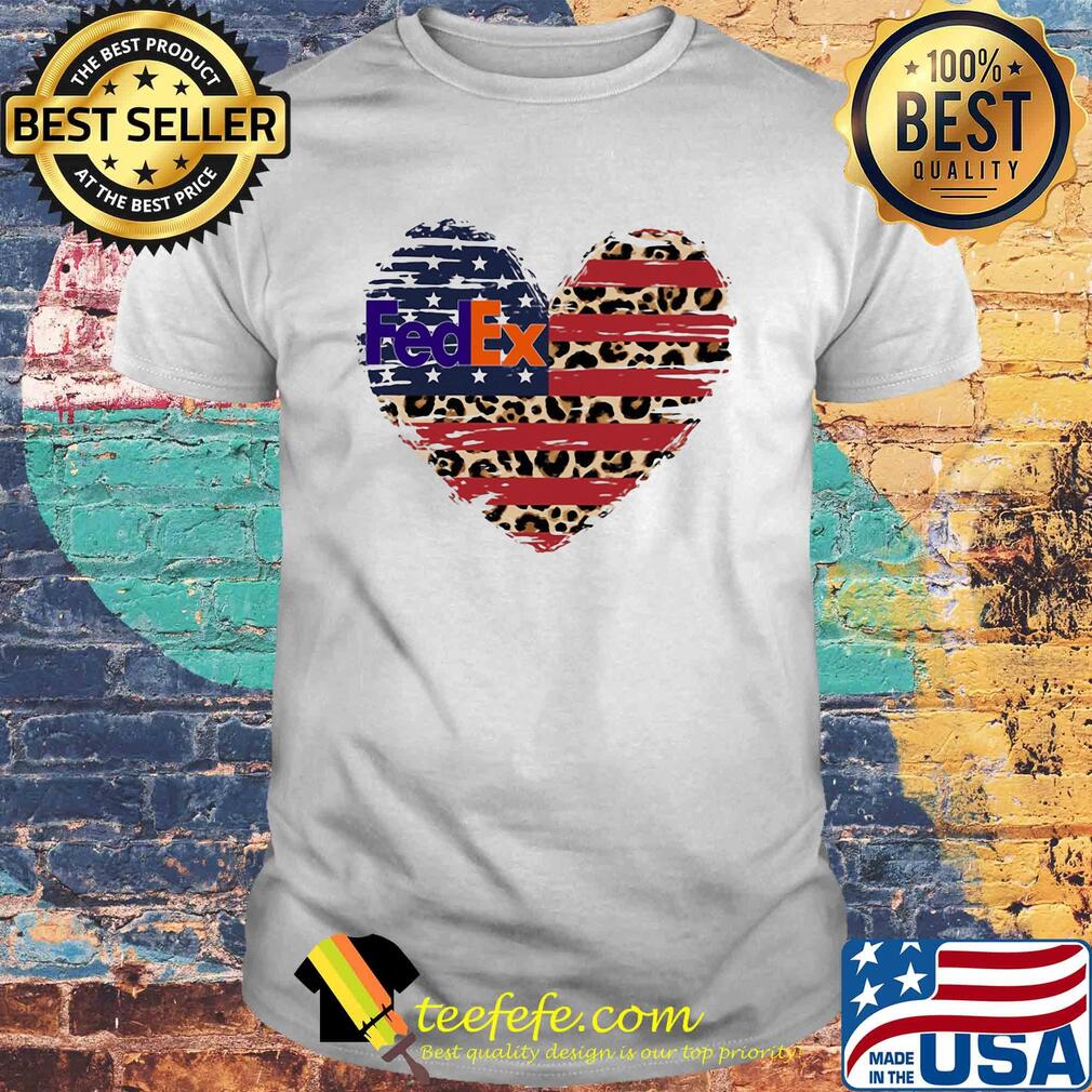 FedEx heart American flag veteran Independence Day shirt