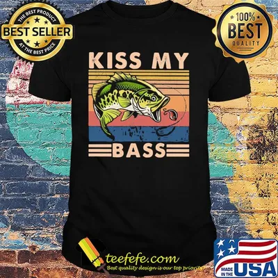 Fishing kiss my bass vintage shirt