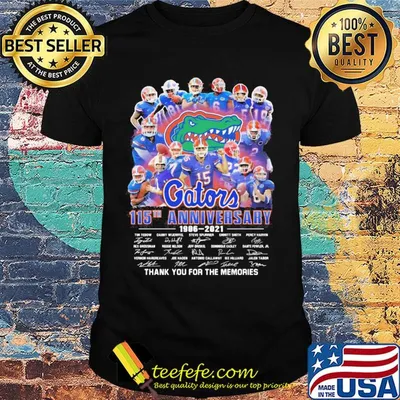 Florida gators 115th anniversary 1906 2021 thank you for the memories signatures shirt