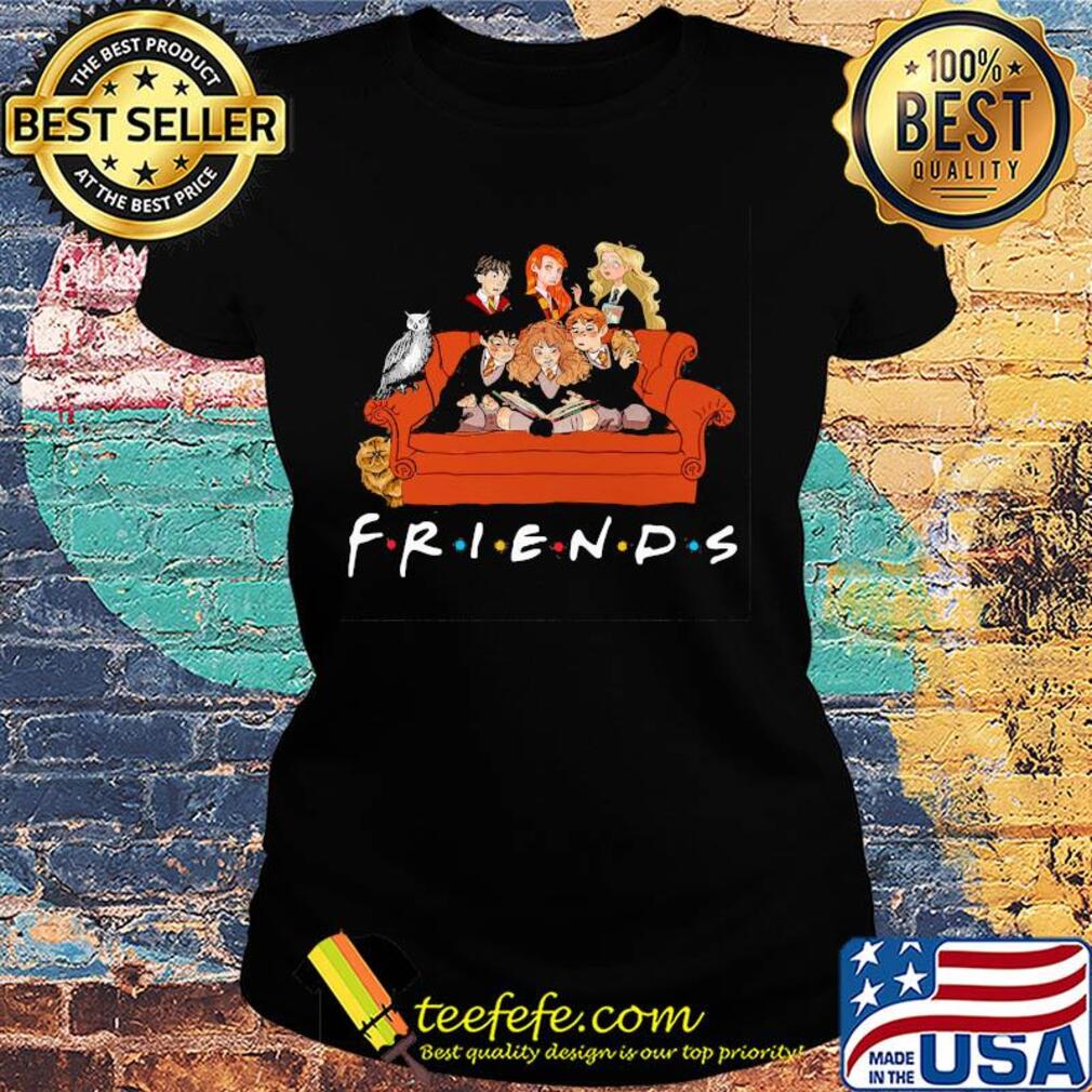 Friends harry potter characters sitting on sofa and reading book s Ladies tee Friends harry potter characters sitting on sofa and reading book s Ladies tee