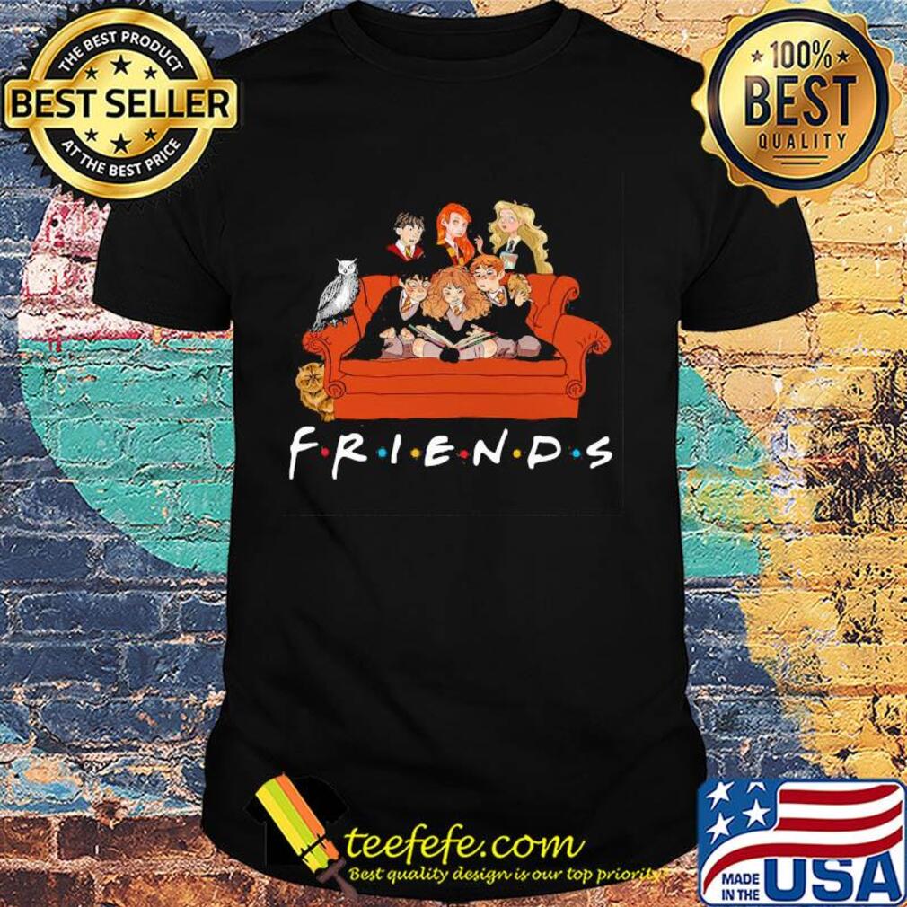 Friends harry potter characters sitting on sofa and reading book shirt Friends harry potter characters sitting on sofa and reading book shirt