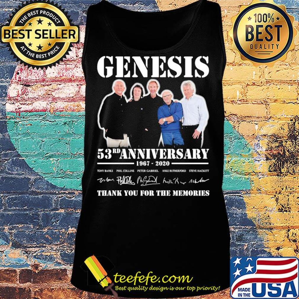 Genesis band 53rd anniversary 1967 2020 thank you for the memories signatures s Tank top Genesis band 53rd anniversary 1967 2020 thank you for the memories signatures s Tank top