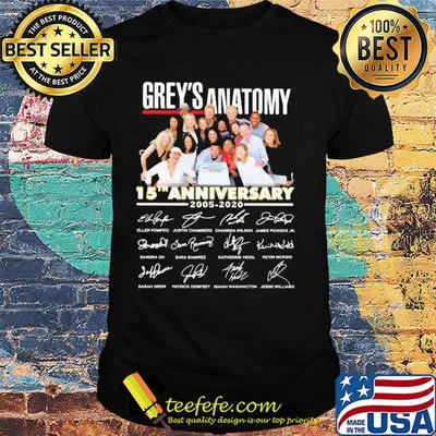 Grey's Anatomy 15th anniversary 2005 2020 signature shirt