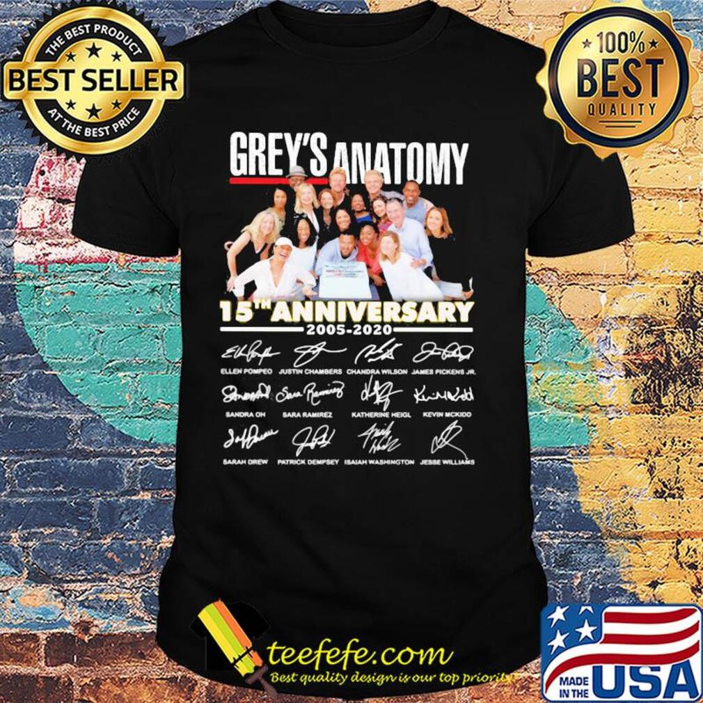Grey's Anatomy 15th anniversary 2005 2020 signature shirt