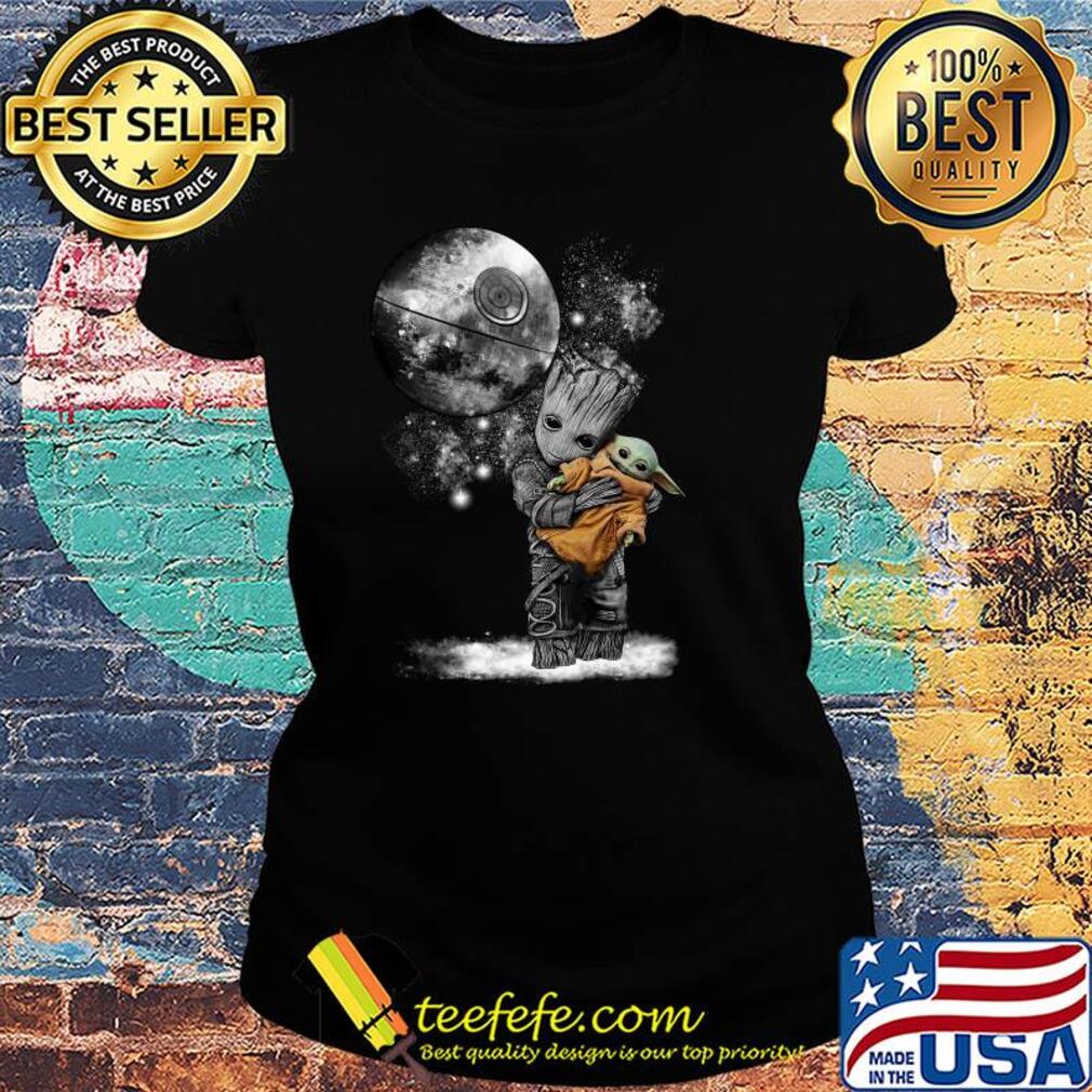 Groot hug Baby Yoda Stars Wars s Ladies tee Groot hug Baby Yoda Stars Wars s Ladies tee