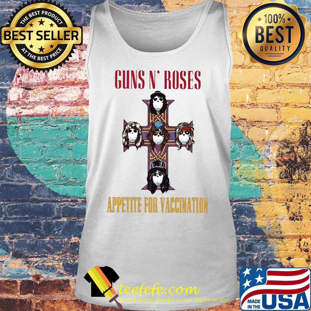 Guns n’ roses appetite for vaccination mask covid-19 s Tank top Guns n’ roses appetite for vaccination mask covid-19 s Tank top