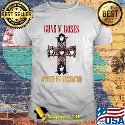 Guns n’ roses appetite for vaccination mask covid-19 shirt