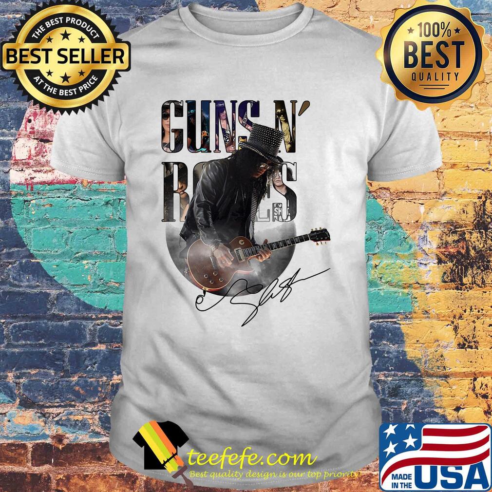 Guns N’ roses playing guitar signature shirt