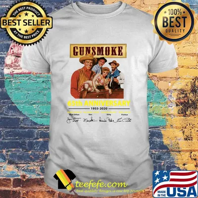Gunsmoke 65th anniversary 1955-2020 signature shirt