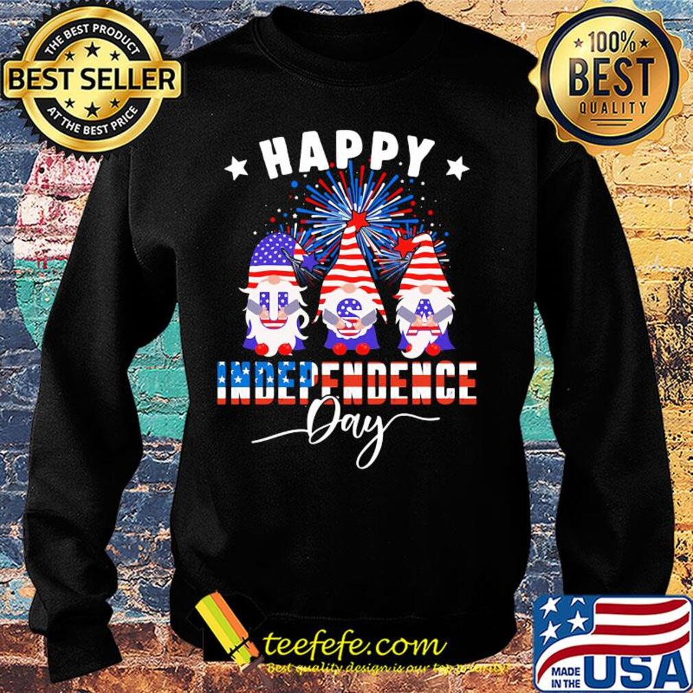 Happy Gnome American flag veteran Independence Day s Sweater Happy Gnome American flag veteran Independence Day s Sweater