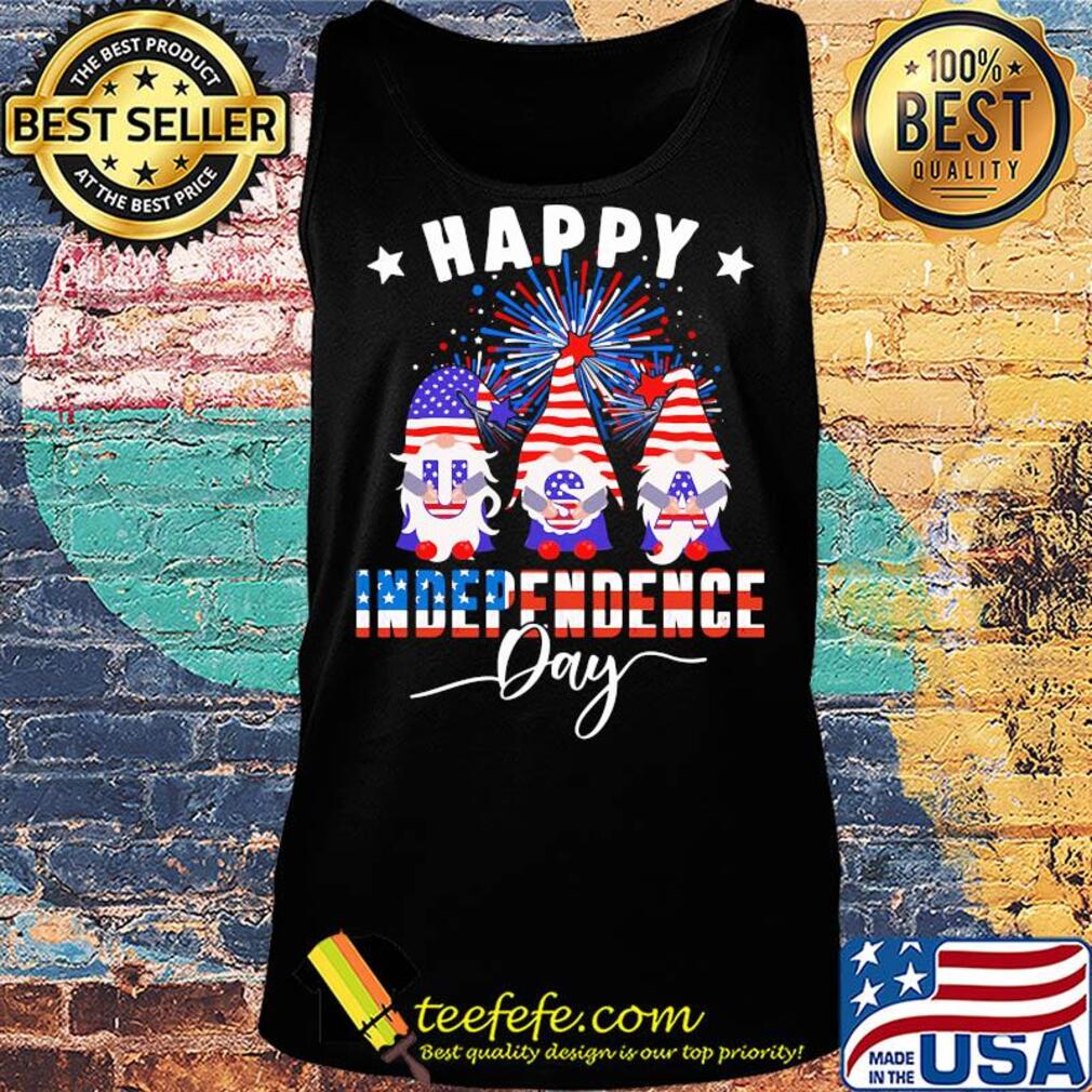 Happy Gnome American flag veteran Independence Day s Tank top Happy Gnome American flag veteran Independence Day s Tank top