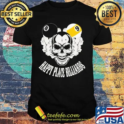 Happy place Billards skull shirt