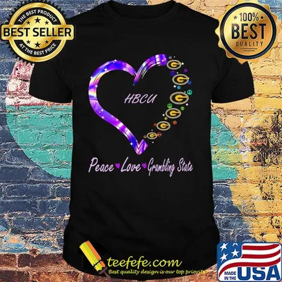 HBCU peace love Grambling State heart shirt