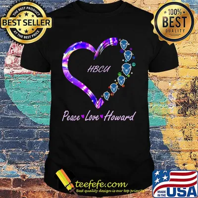 HBCU peace love Howard heart shirt