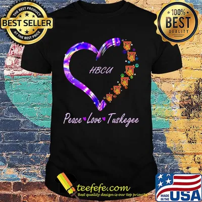 HBCU peace love Tuskegee heart shirt