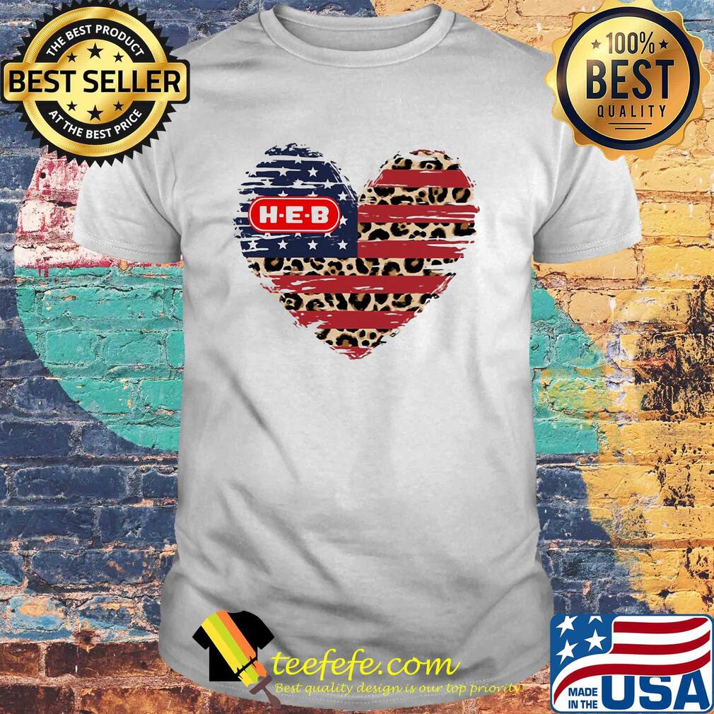 HEB American flag veteran Independence Day heart shirt