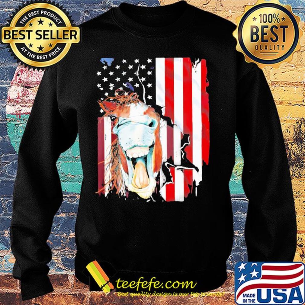 Horse American flag veteran Independence Day s Sweater Horse American flag veteran Independence Day s Sweater