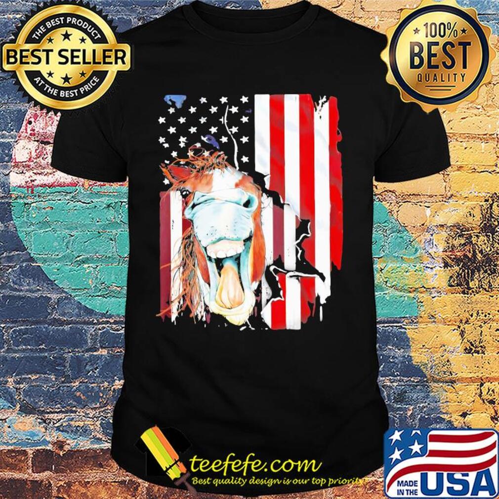 Horse American flag veteran Independence Day shirt Horse American flag veteran Independence Day shirt