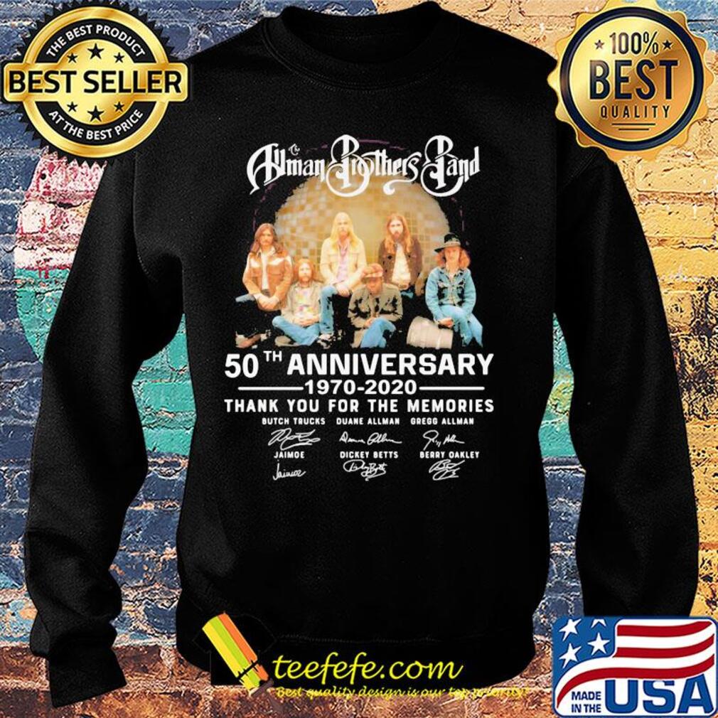 Human brothers band 50th anniversary 1970 2020 thank you for the memories signatures s Sweater Human brothers band 50th anniversary 1970 2020 thank you for the memories signatures s Sweater