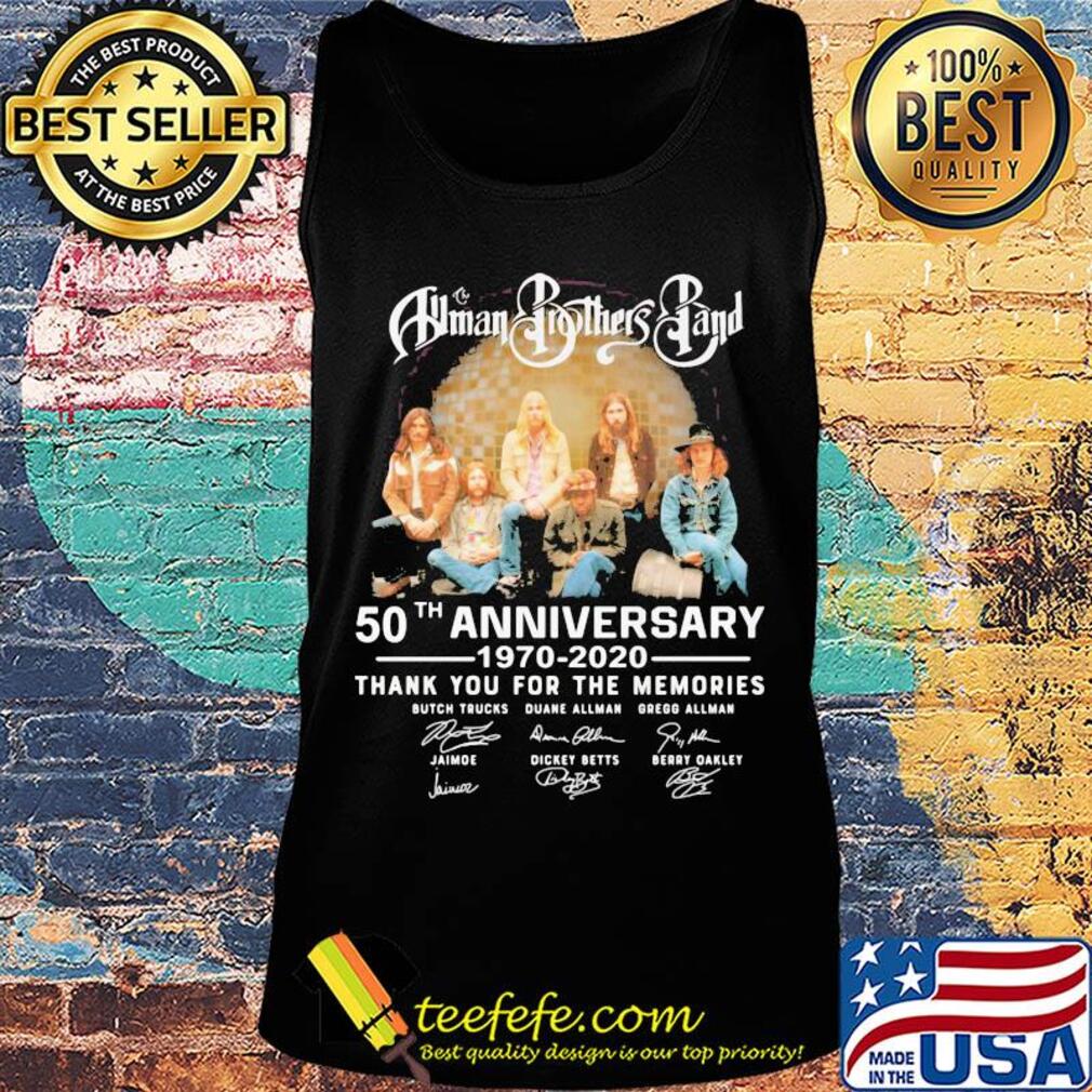 Human brothers band 50th anniversary 1970 2020 thank you for the memories signatures s Tank top Human brothers band 50th anniversary 1970 2020 thank you for the memories signatures s Tank top