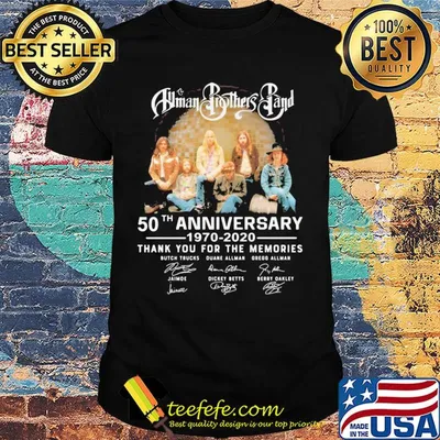 Human brothers band 50th anniversary 1970 2020 thank you for the memories signatures shirt