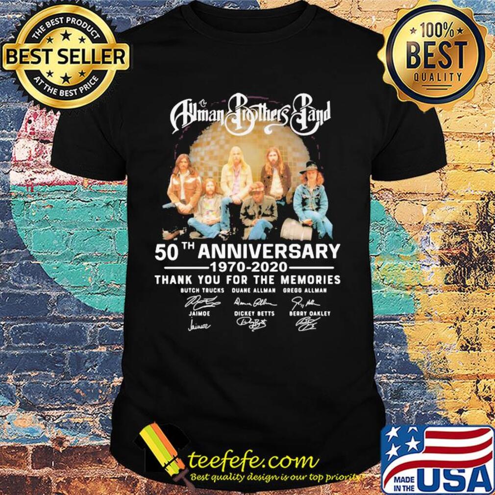 Human brothers band 50th anniversary 1970 2020 thank you for the memories signatures shirt Human brothers band 50th anniversary 1970 2020 thank you for the memories signatures shirt