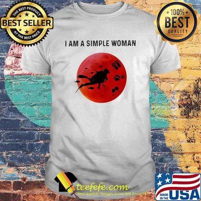 I am a simple woman scuba diving paw wine shirt