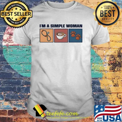 I'm a simple woman nurse coffee and paw dog vintage shirt