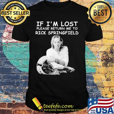 If i'm lost please return me to rick springfield guitar shirt