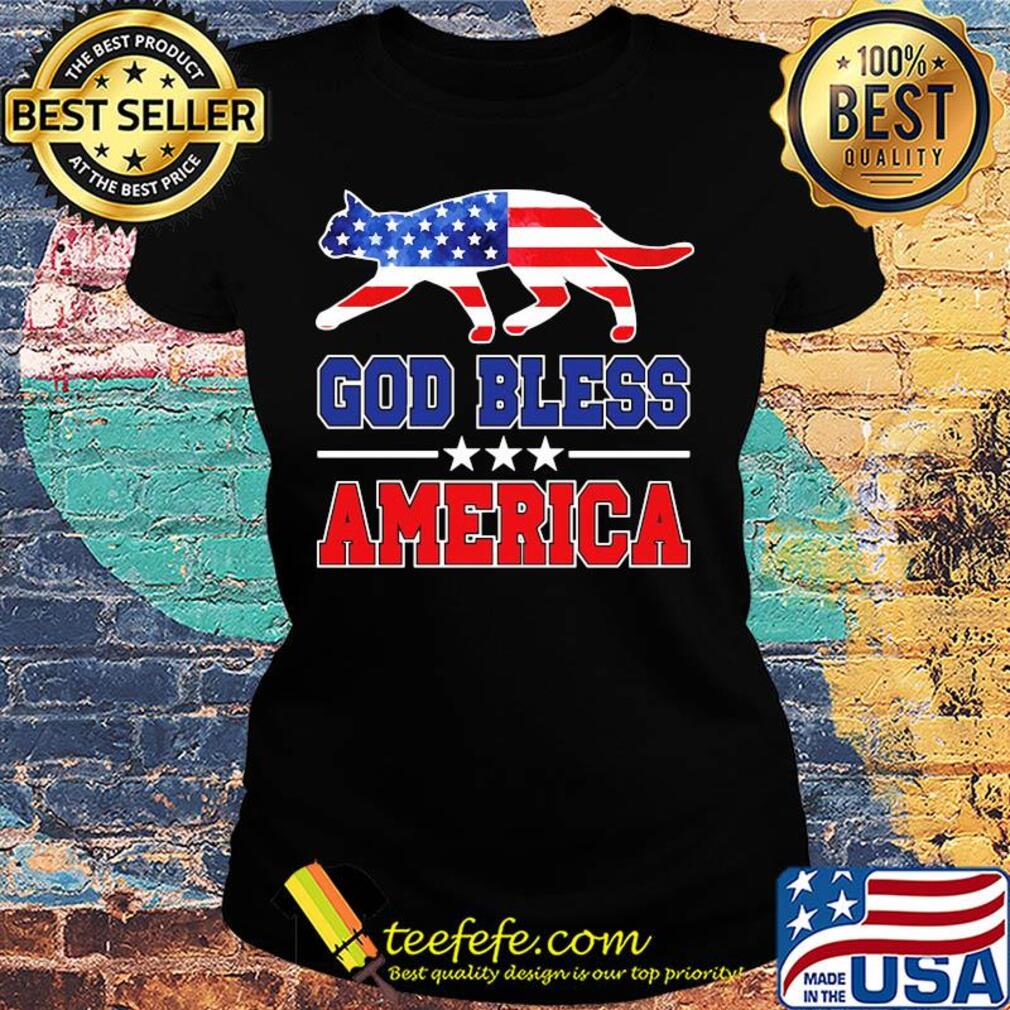 Independence Day cat god bless america s Ladies tee Independence Day cat god bless america s Ladies tee