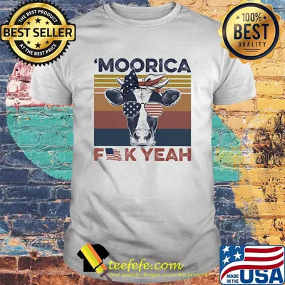 Independence Day cow glasses moorica fuck yeah vintage shirt