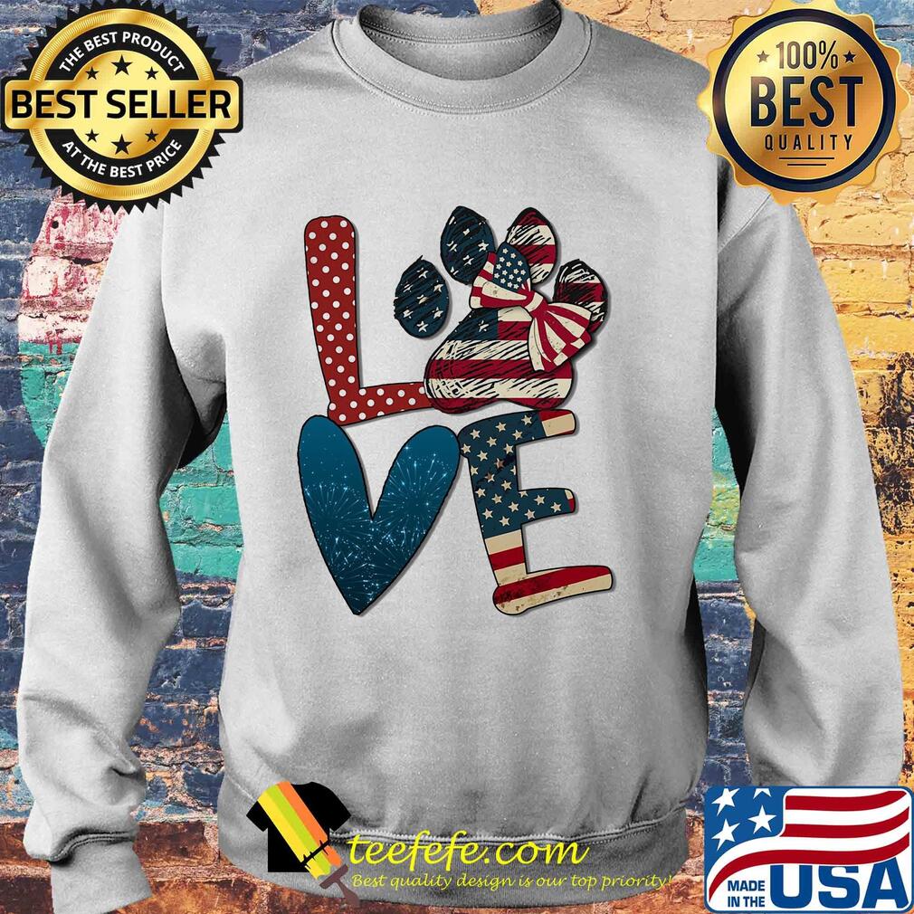 Independence Day love dog paw s Sweater Independence Day love dog paw s Sweater