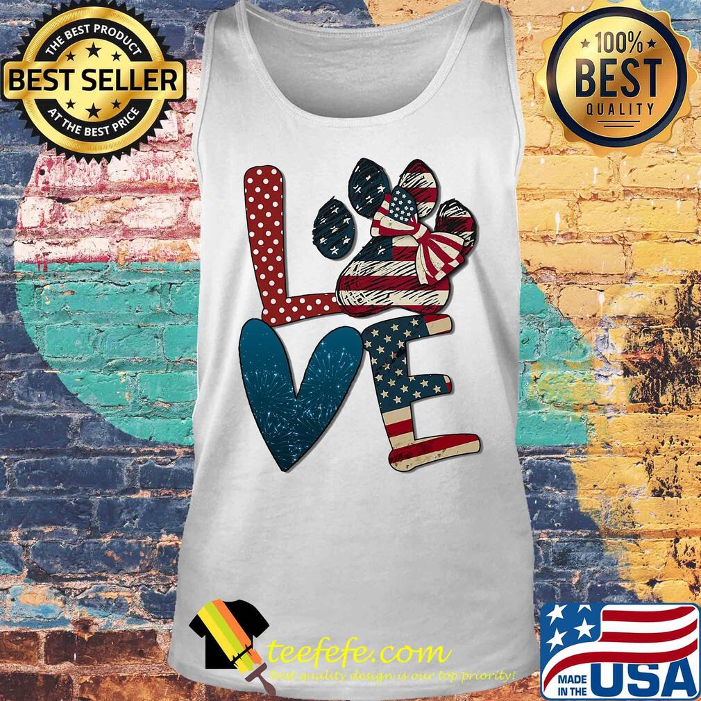 Independence Day love dog paw s Tank top Independence Day love dog paw s Tank top