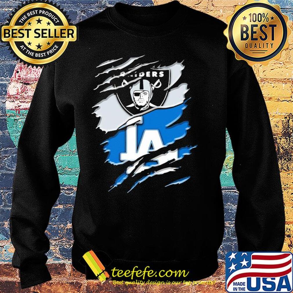 Insides oakland raiders and los angeles dodgers s Sweater Insides oakland raiders and los angeles dodgers s Sweater