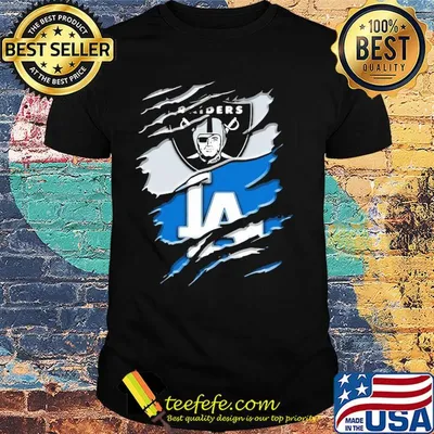 Insides oakland raiders and los angeles dodgers shirt