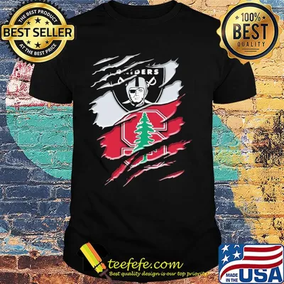 Insides oakland raiders and stanford cardinal shirt