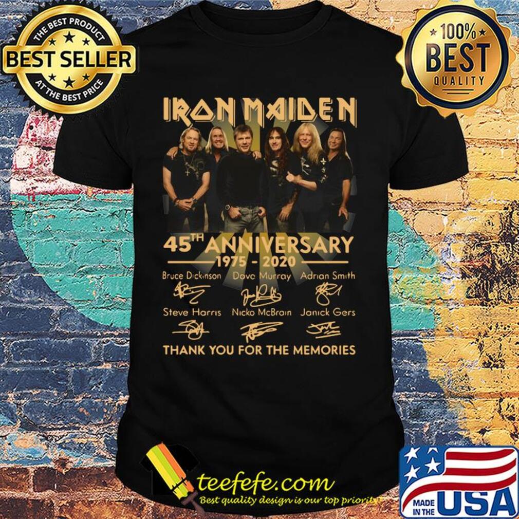 Iron Maiden 45th Anniversary 1975 2020 signature shirt