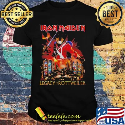 Iron maiden legacy of the rottweiler fire shirt