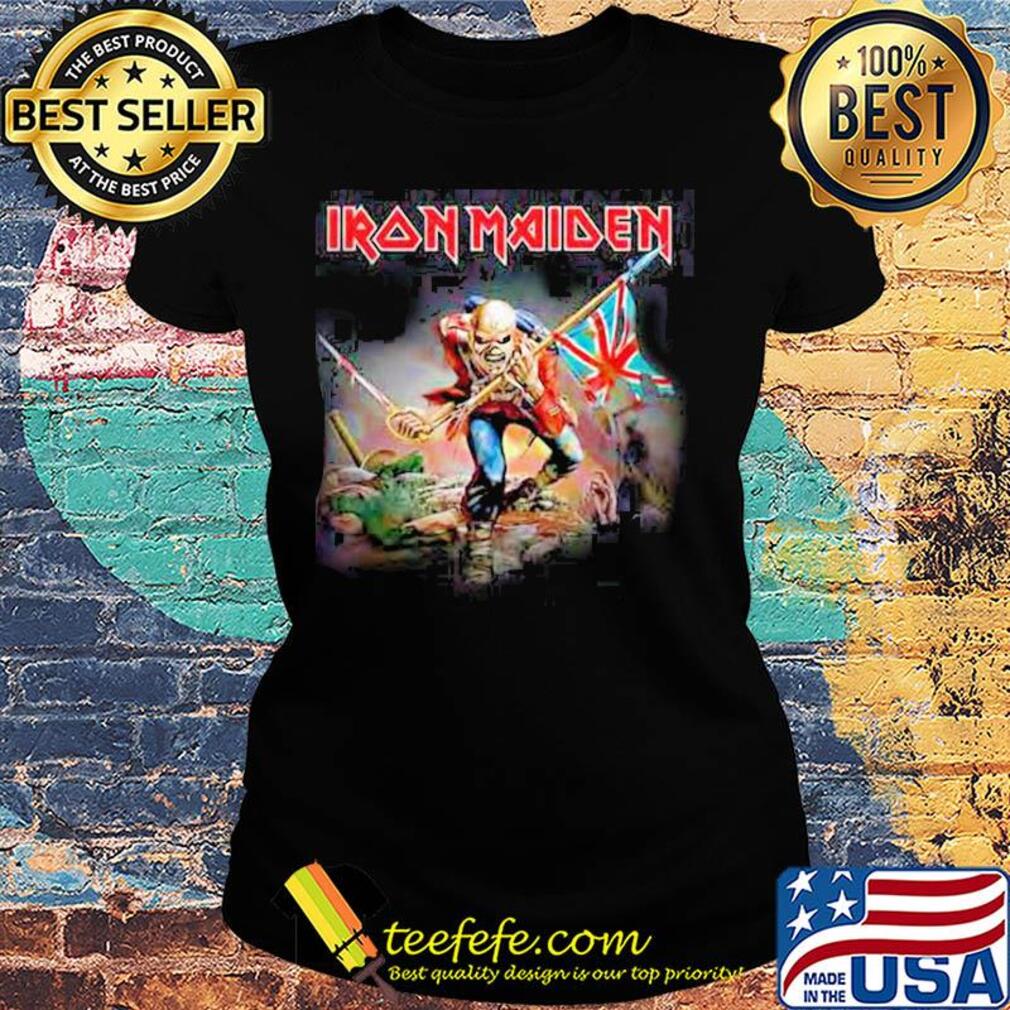 Iron maiden the trooper with flag s Ladies tee Iron maiden the trooper with flag s Ladies tee