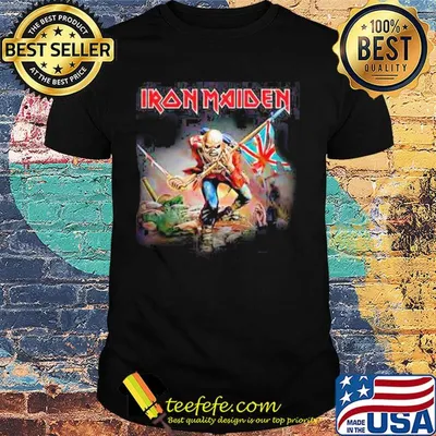 Iron maiden the trooper with flag shirt