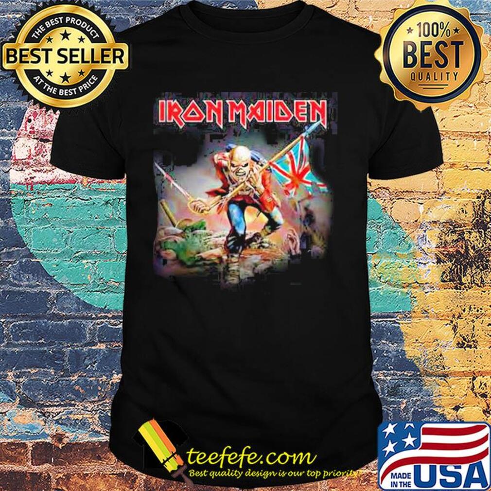 Iron maiden the trooper with flag shirt