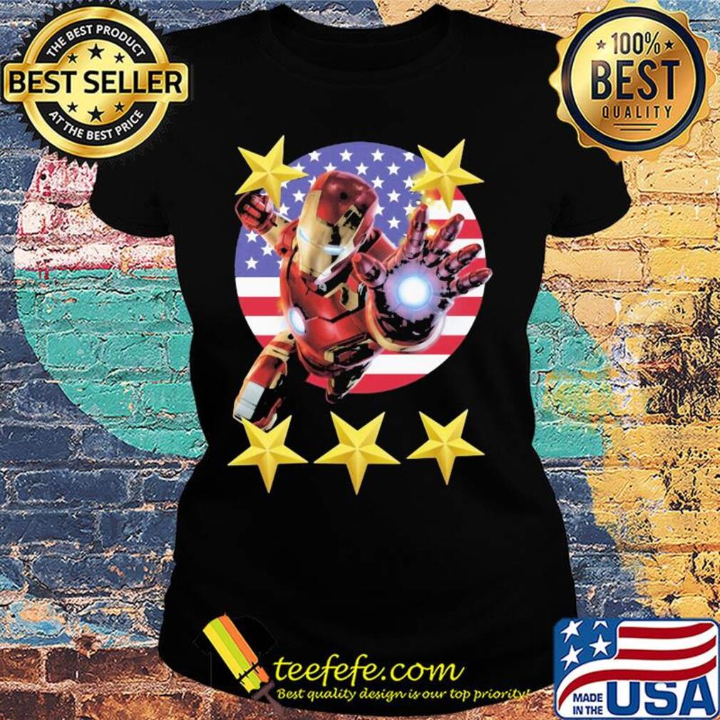 Iron man american flag independence day stars s Ladies tee Iron man american flag independence day stars s Ladies tee