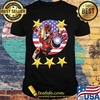 Iron man american flag independence day stars shirt