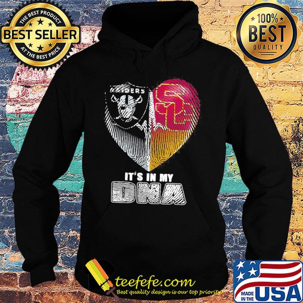 It's in my dna oakland raiders and southern california trojans heartbeat s Hoodie It's in my dna oakland raiders and southern california trojans heartbeat s Hoodie