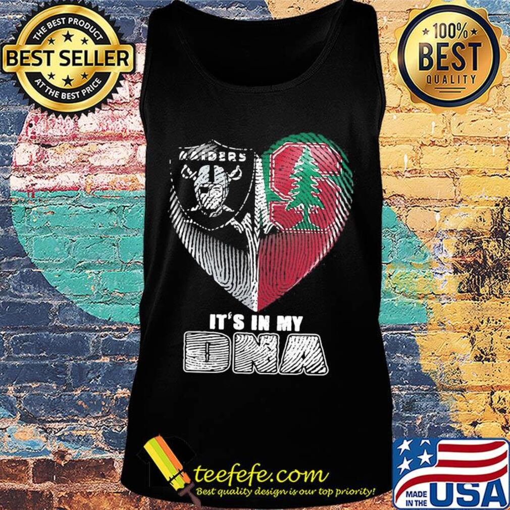 It's in my dna oakland raiders and stanford cardinal heart heartbeat s Tank top It's in my dna oakland raiders and stanford cardinal heart heartbeat s Tank top
