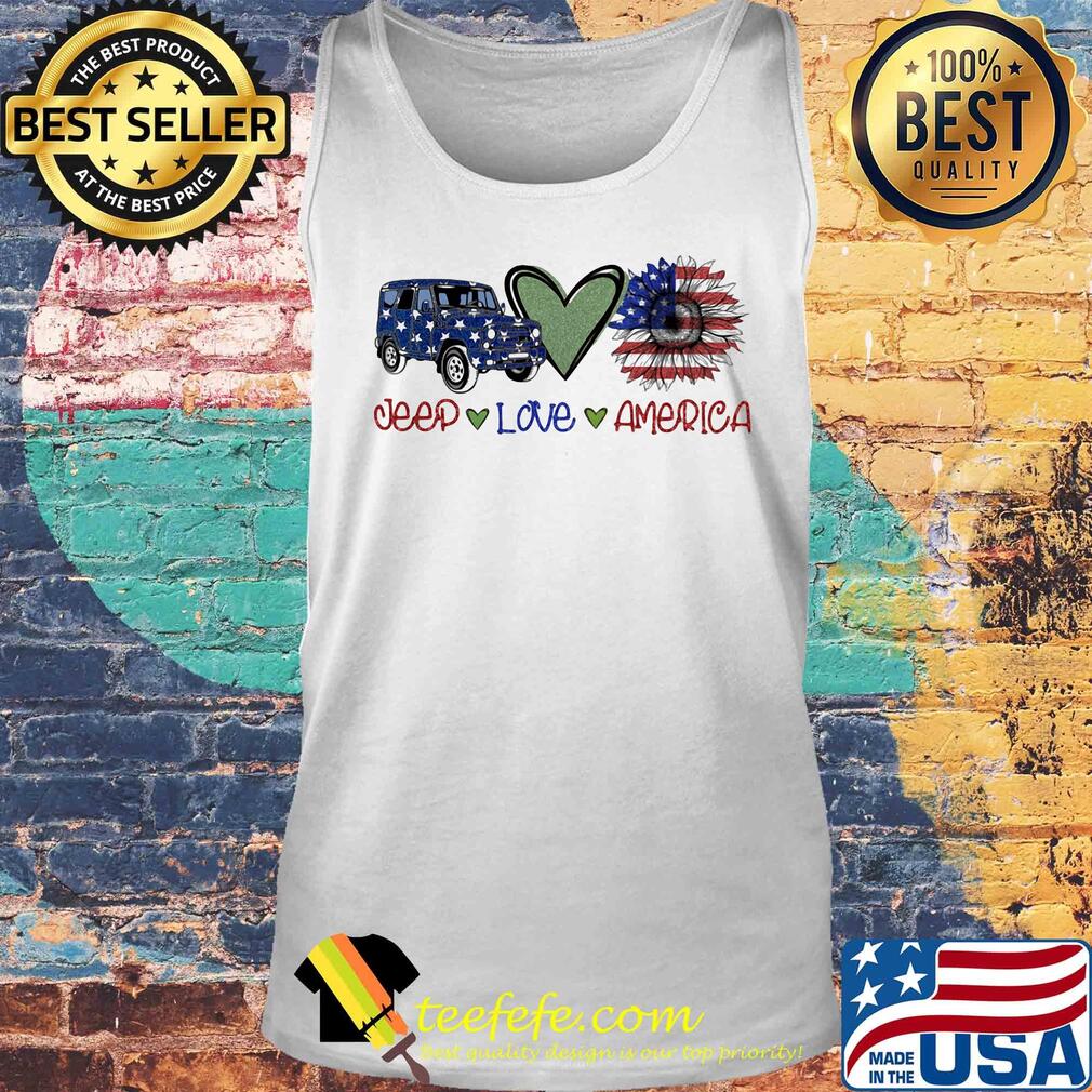 Jeep love heart sunflower American flag veteran Independence Day s Tank top Jeep love heart sunflower American flag veteran Independence Day s Tank top