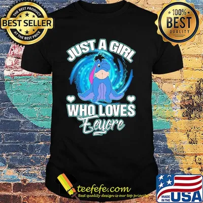 Just a girl who loves eeyore heart shirt